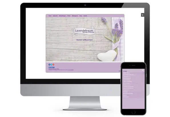 Webpräsenz mit Shop für Lavendeltraum