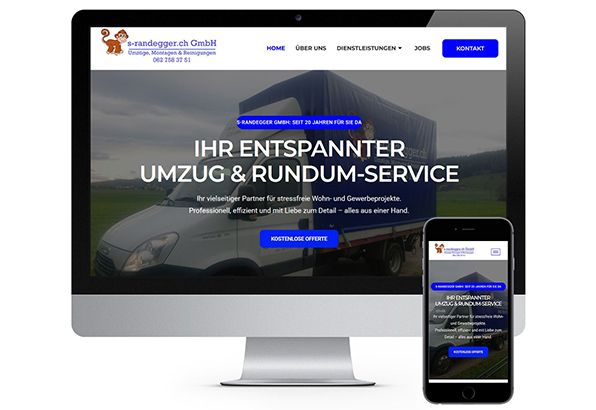 Webpräsenz für Randegger GmbH